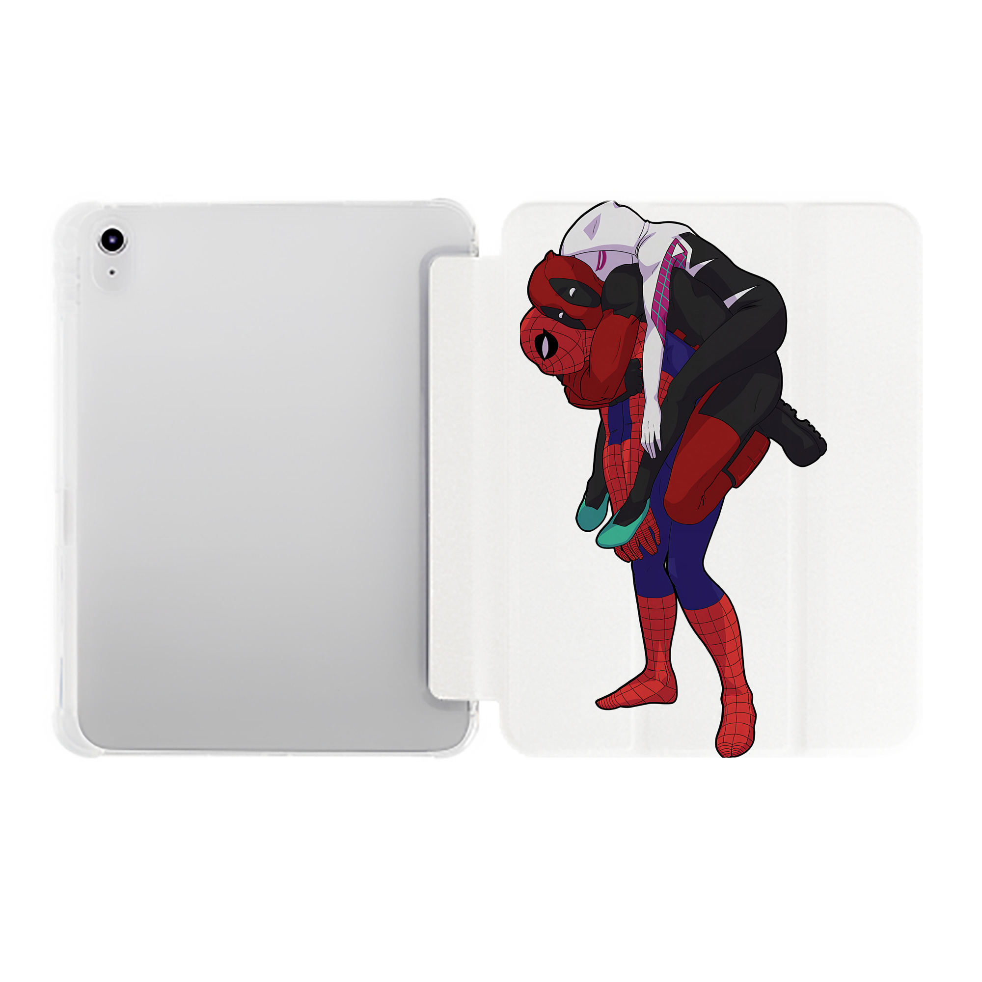 （画像用） Deadpool デッドプール IPad ケース ペン収納付き 三つ折りスタンド PUレザー×シリコン 対応機種9.5/10.5/10.9インチ